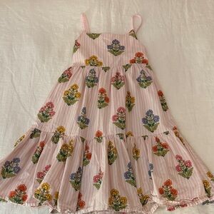 Mini Boden Pink Striped Floral Dress